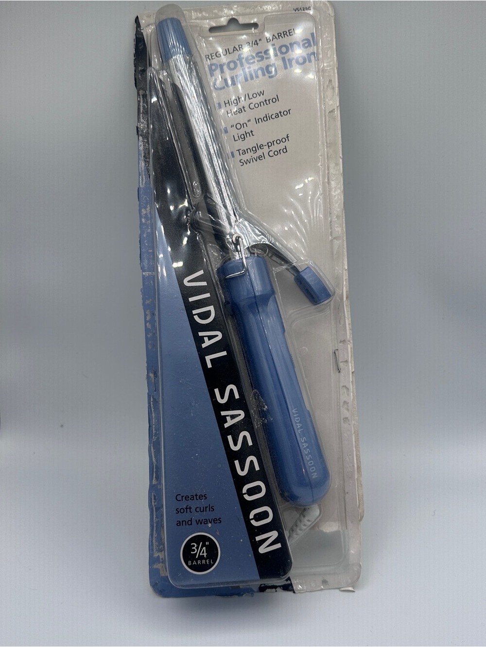 Vidal Sassoon 3/4" Professional Curling Iron - Blue Vintage New